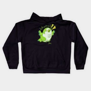 Whomst quaker parrot Kids Hoodie